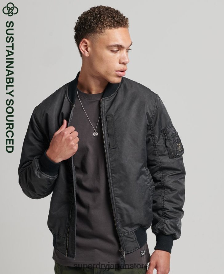 ヴィンテージMA1ボンバージャケット 男性 Superdry 衣類 濃い灰色 2J62PZ4647