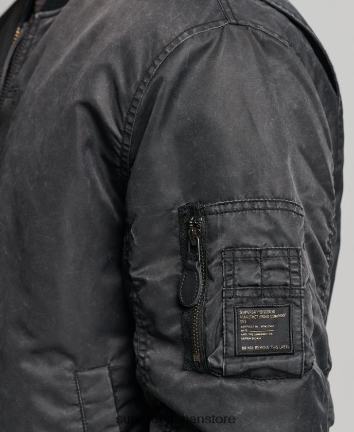 ヴィンテージMA1ボンバージャケット 男性 Superdry 衣類 濃い灰色 2J62PZ4647