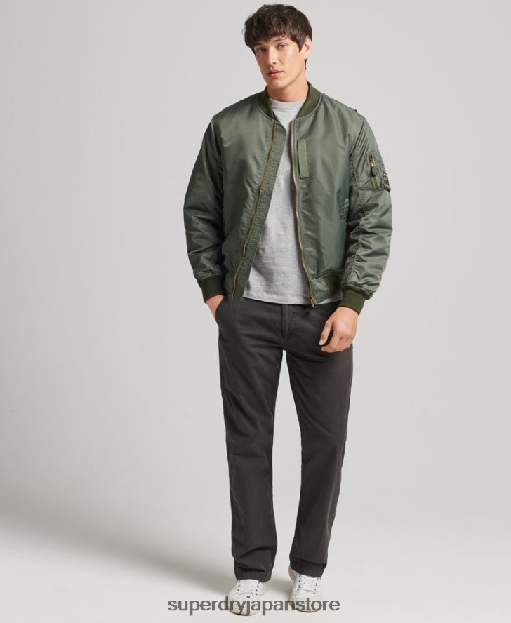 ヴィンテージMA1ボンバージャケット 男性 Superdry 衣類 緑 2J62PZ4656