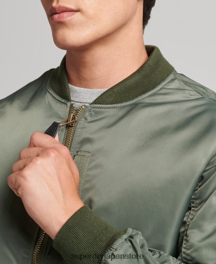 ヴィンテージMA1ボンバージャケット 男性 Superdry 衣類 緑 2J62PZ4656