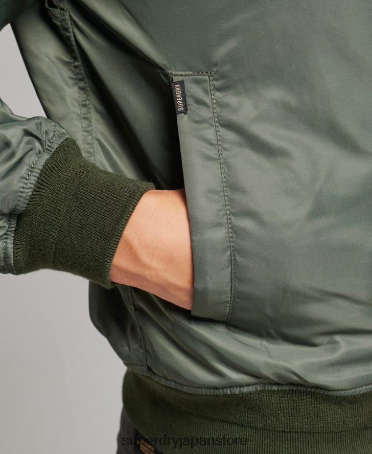 ヴィンテージMA1ボンバージャケット 男性 Superdry 衣類 緑 2J62PZ4656