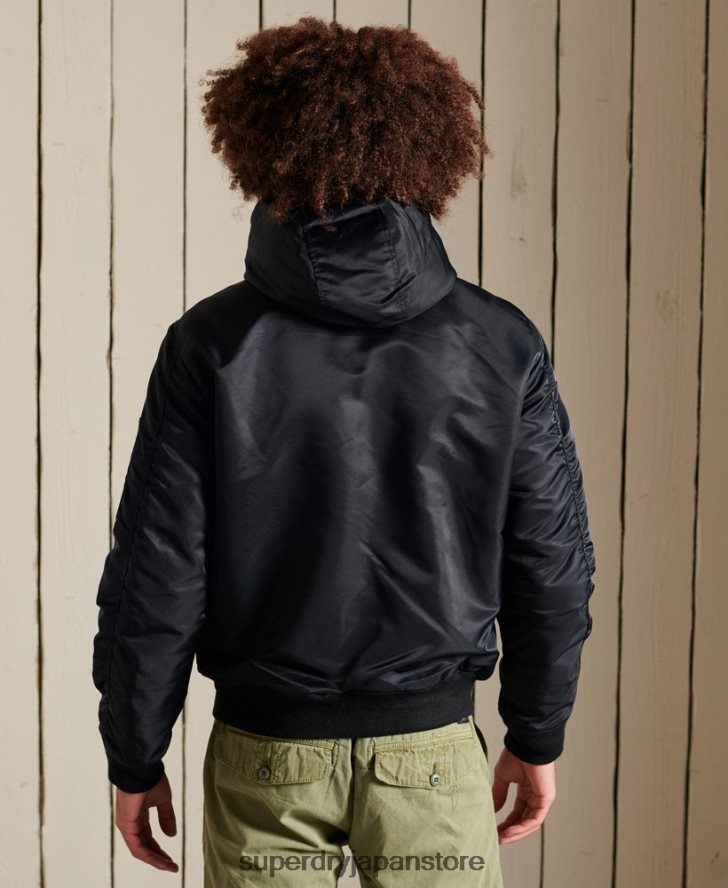 MA1 フード付きボンバージャケット 男性 Superdry 衣類 海軍 2J62PZ4658