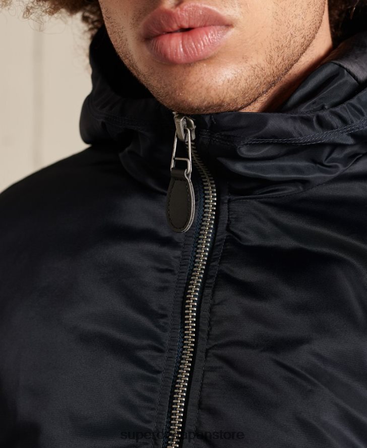 MA1 フード付きボンバージャケット 男性 Superdry 衣類 海軍 2J62PZ4658