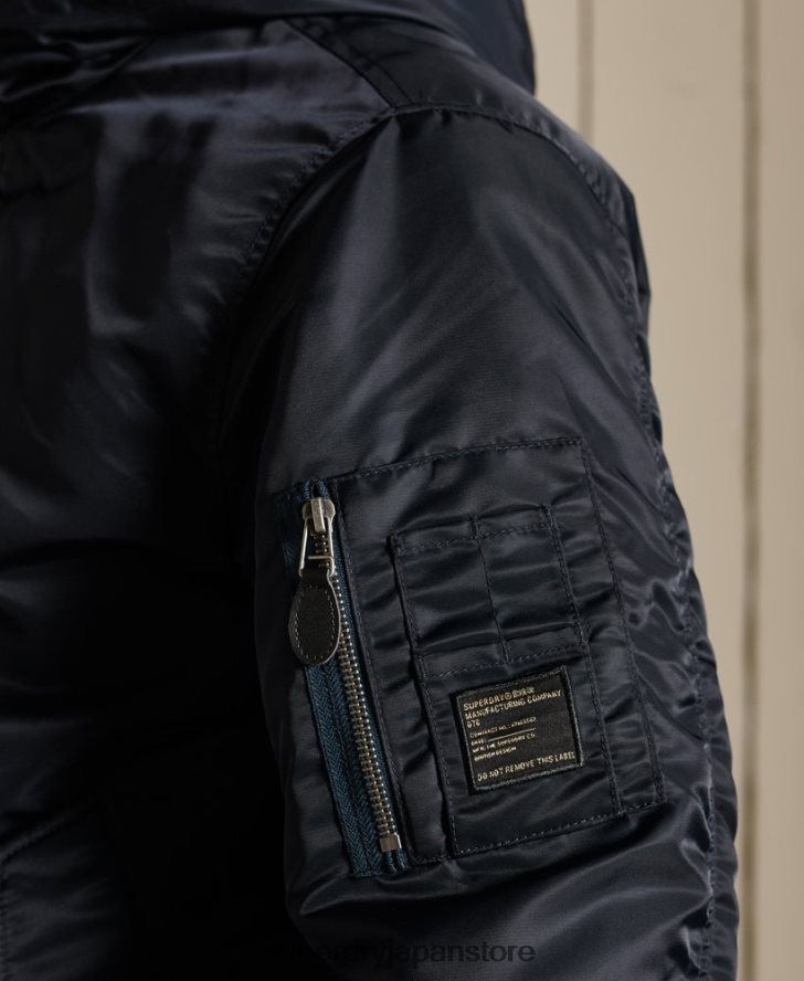 MA1 フード付きボンバージャケット 男性 Superdry 衣類 海軍 2J62PZ4658