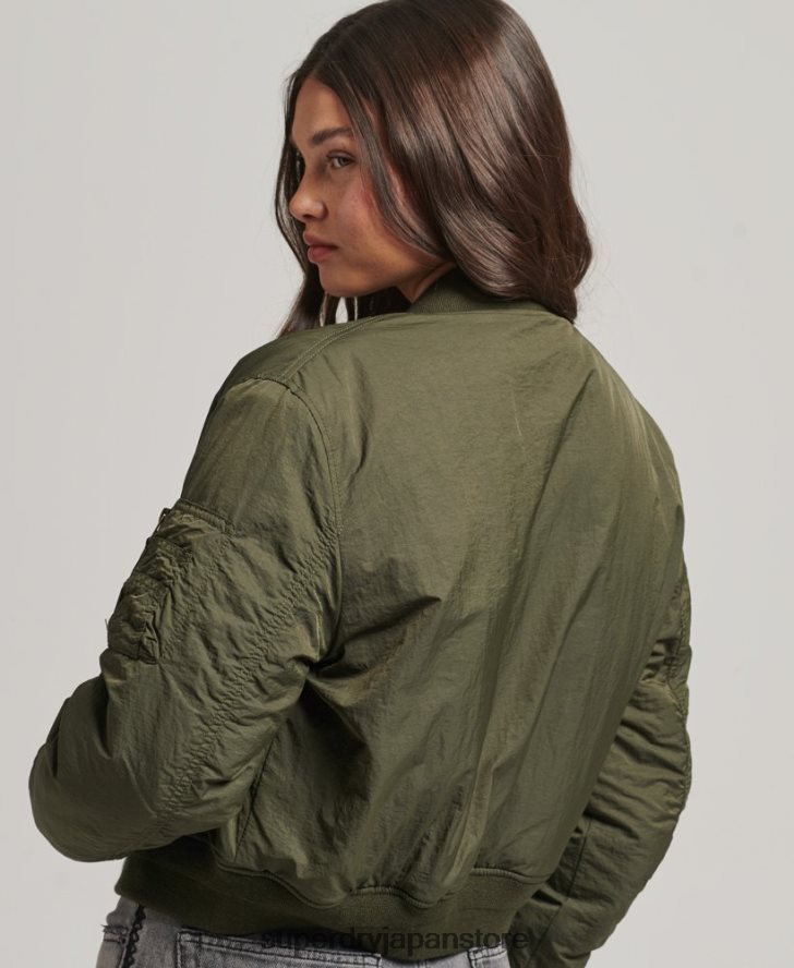 軍用飛行士MA1ボンバージャケット 女性 Superdry 衣類 カーキ 2J62PZ5569