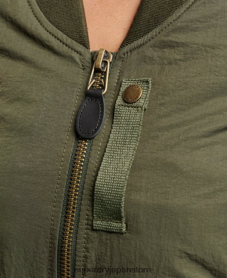 軍用飛行士MA1ボンバージャケット 女性 Superdry 衣類 カーキ 2J62PZ5569