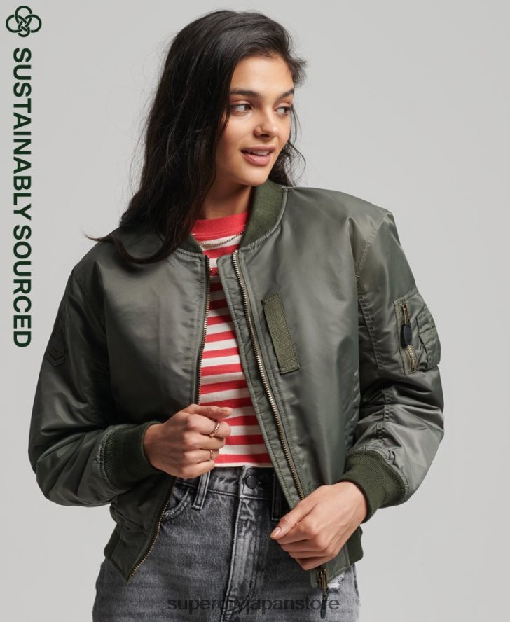 MA1 ボンバージャケット 女性 Superdry 衣類 緑 2J62PZ5644
