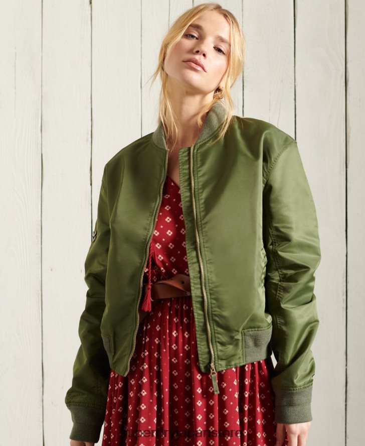 MA1 ボンバージャケット 女性 Superdry 衣類 緑 2J62PZ5656