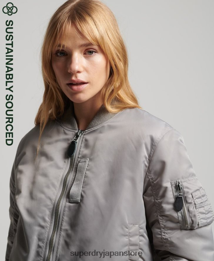 MA1 ボンバージャケット 女性 Superdry 衣類 グレー 2J62PZ5699