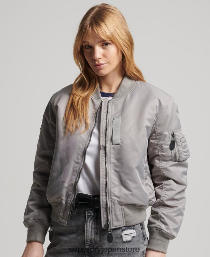 MA1 ボンバージャケット 女性 Superdry 衣類 グレー 2J62PZ5699