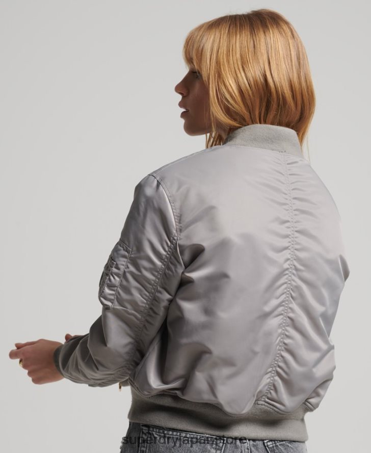 MA1 ボンバージャケット 女性 Superdry 衣類 グレー 2J62PZ5699