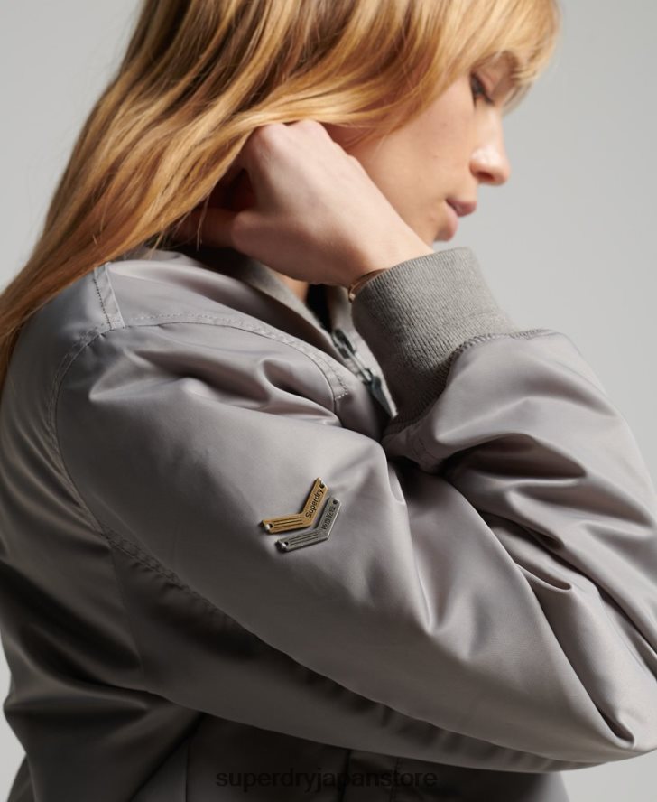 MA1 ボンバージャケット 女性 Superdry 衣類 グレー 2J62PZ5699