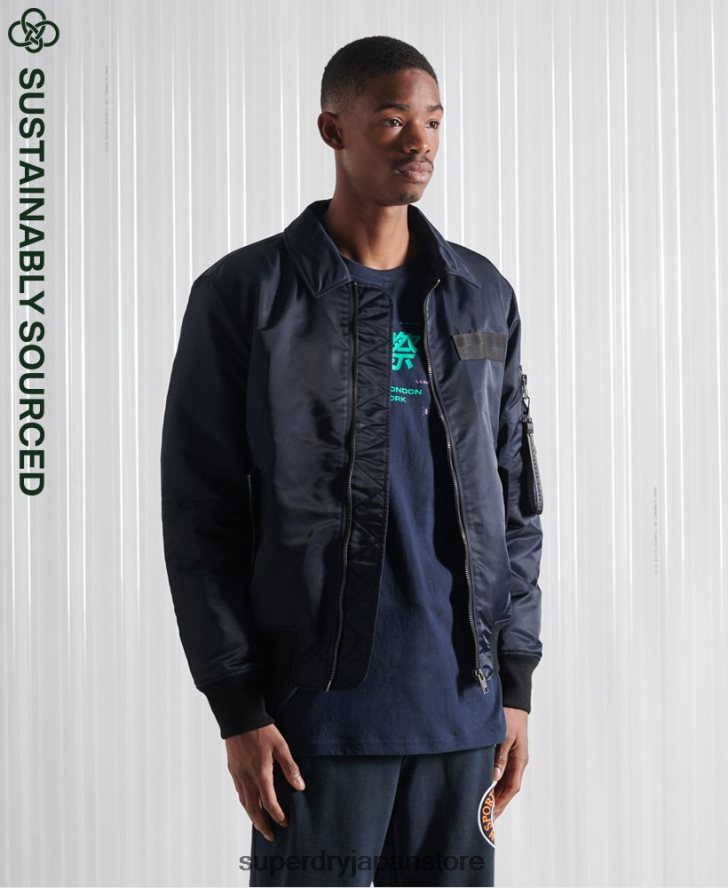 エナジー MA2 ボンバー ジャケット 男性 Superdry 衣類 海軍 2J62PZ4757