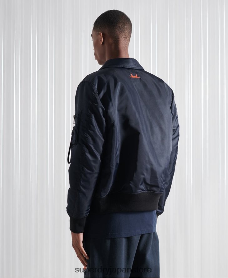 エナジー MA2 ボンバー ジャケット 男性 Superdry 衣類 海軍 2J62PZ4757