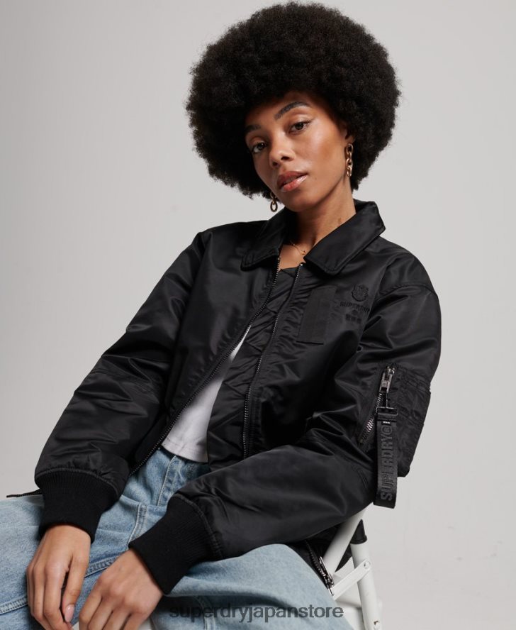 エナジー MA2 ボンバー ジャケット 女性 Superdry 衣類 黒 2J62PZ5420