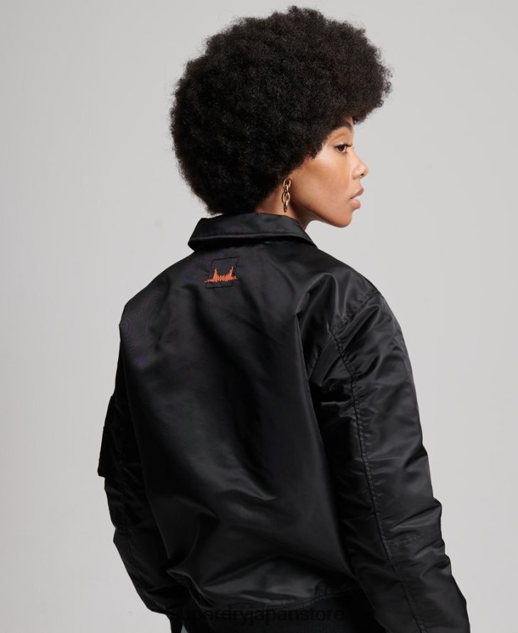 エナジー MA2 ボンバー ジャケット 女性 Superdry 衣類 黒 2J62PZ5420