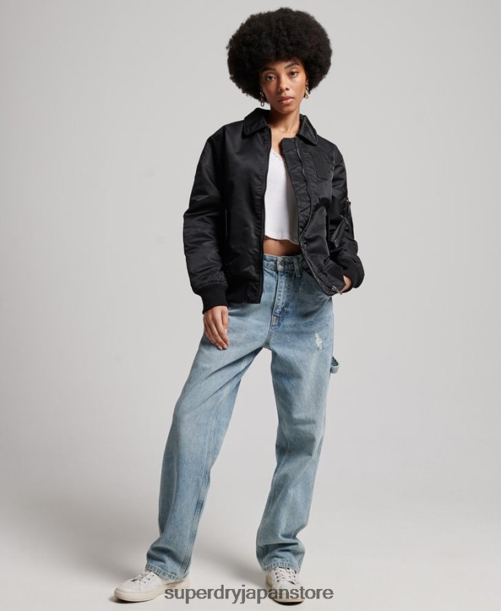 エナジー MA2 ボンバー ジャケット 女性 Superdry 衣類 黒 2J62PZ5420