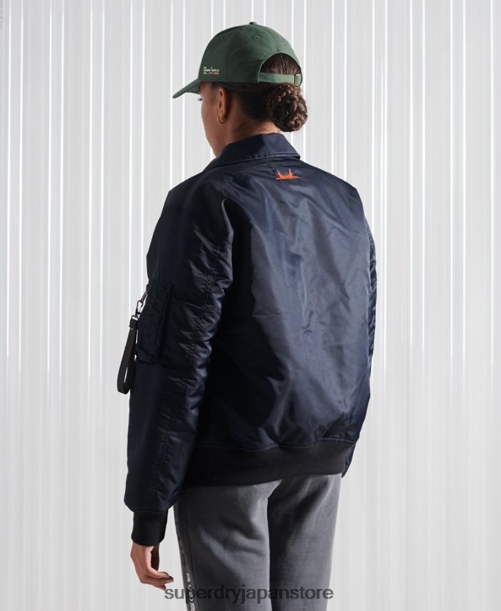 エナジー MA2 ボンバー ジャケット 女性 Superdry 衣類 海軍 2J62PZ5523