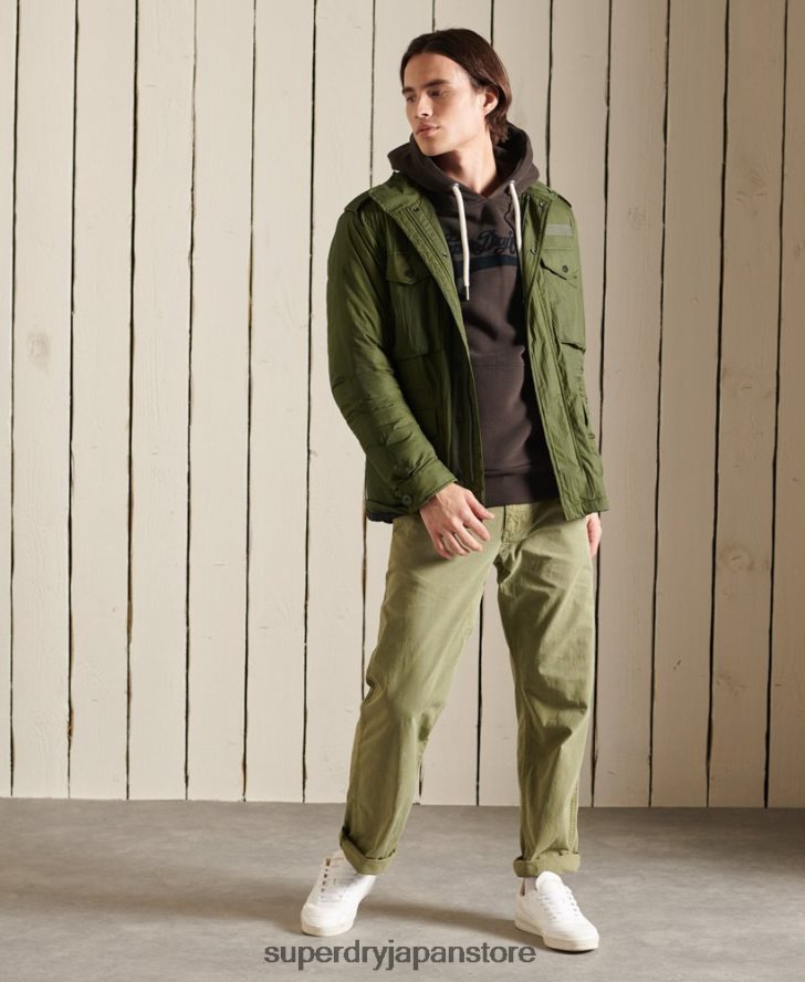 ミリタリー M-65 ジャケット 男性 Superdry 衣類 緑 2J62PZ4495