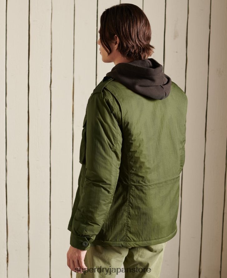 ミリタリー M-65 ジャケット 男性 Superdry 衣類 緑 2J62PZ4495