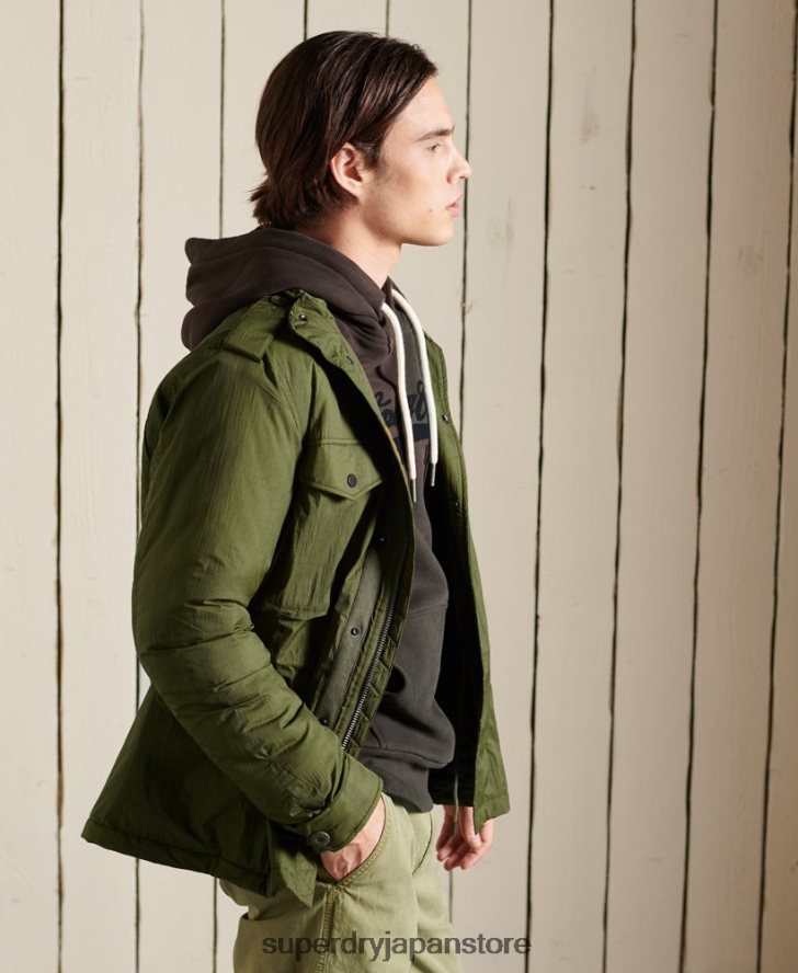 ミリタリー M-65 ジャケット 男性 Superdry 衣類 緑 2J62PZ4495