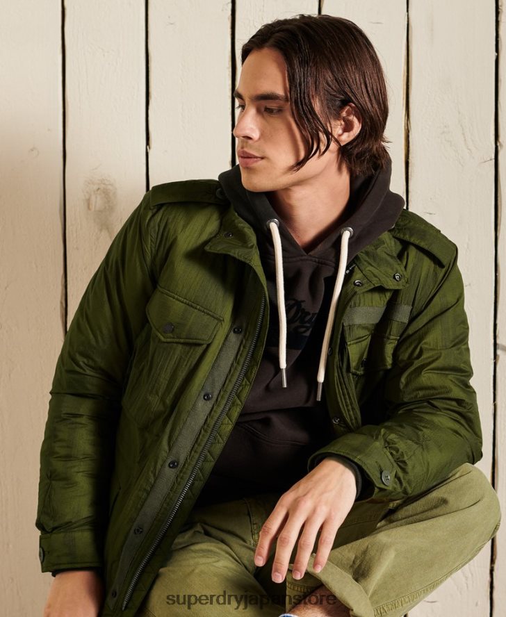 ミリタリー M-65 ジャケット 男性 Superdry 衣類 緑 2J62PZ4495