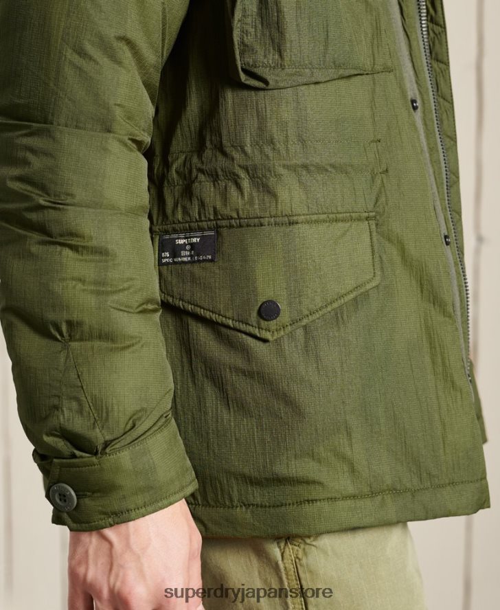 ミリタリー M-65 ジャケット 男性 Superdry 衣類 緑 2J62PZ4495