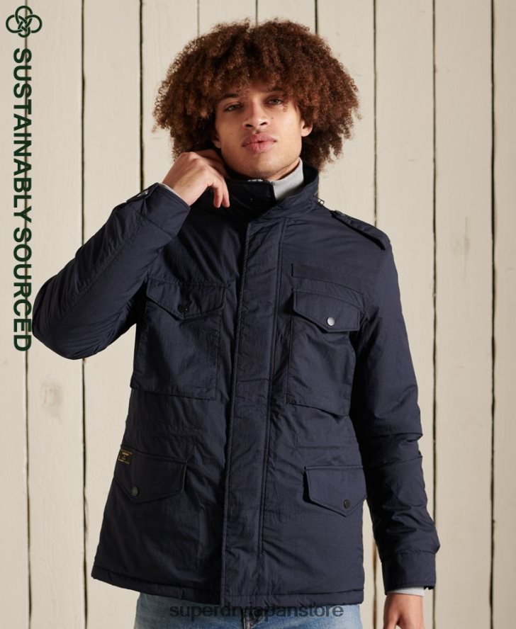 ミリタリー M-65 ジャケット 男性 Superdry 衣類 青 2J62PZ4675