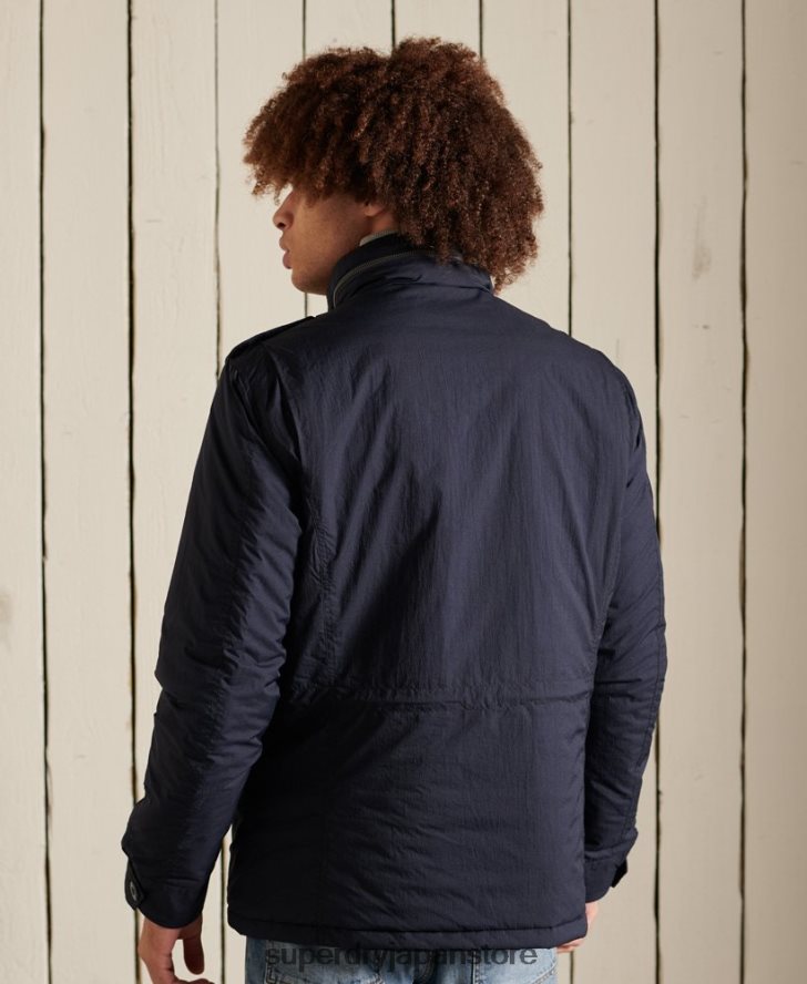 ミリタリー M-65 ジャケット 男性 Superdry 衣類 青 2J62PZ4675