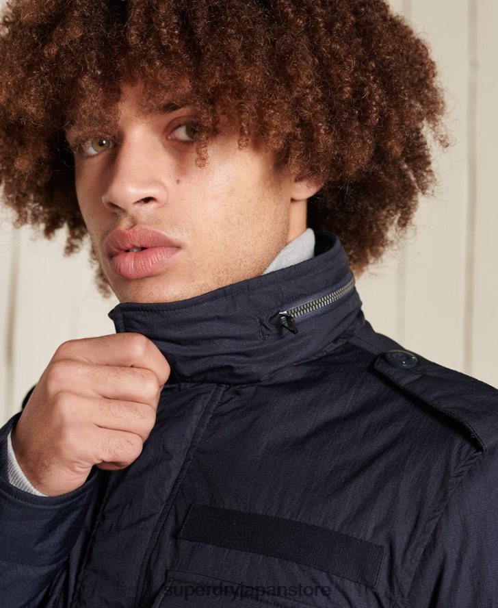 ミリタリー M-65 ジャケット 男性 Superdry 衣類 青 2J62PZ4675