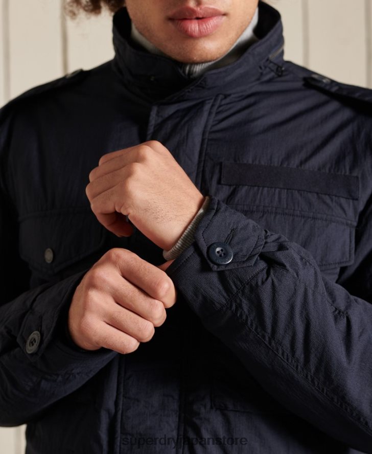 ミリタリー M-65 ジャケット 男性 Superdry 衣類 青 2J62PZ4675