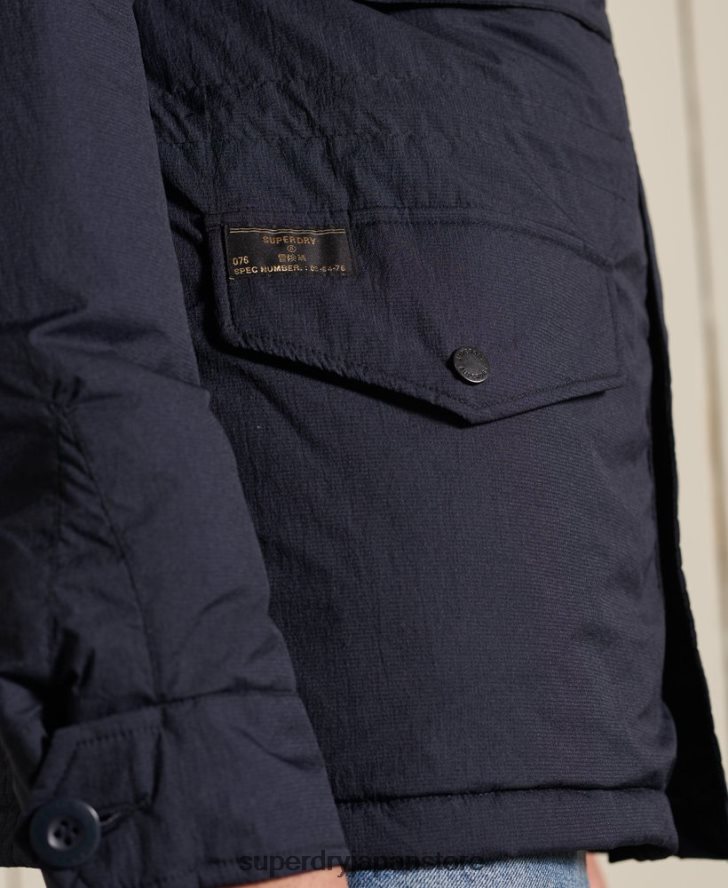 ミリタリー M-65 ジャケット 男性 Superdry 衣類 青 2J62PZ4675