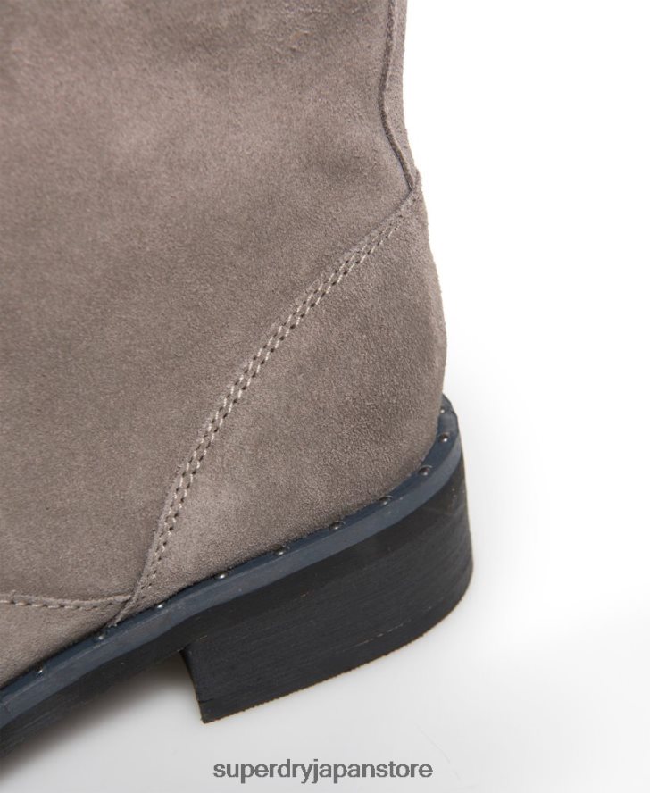 Madilynn スリーク ジップ ブーツ 女性 Superdry 靴 ライトグレー 2J62PZ4433