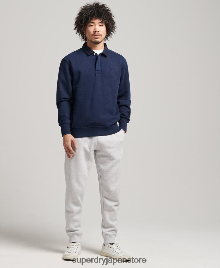 ヴィンテージ OD ラグビー スウェットシャツ 男性 Superdry 衣類 海軍 2J62PZ787