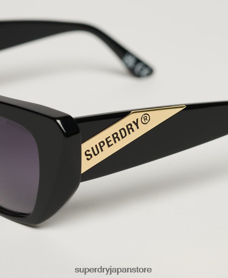 SDR 90s 角張ったサングラス 女性 Superdry アクセサリー 黒 2J62PZ2120