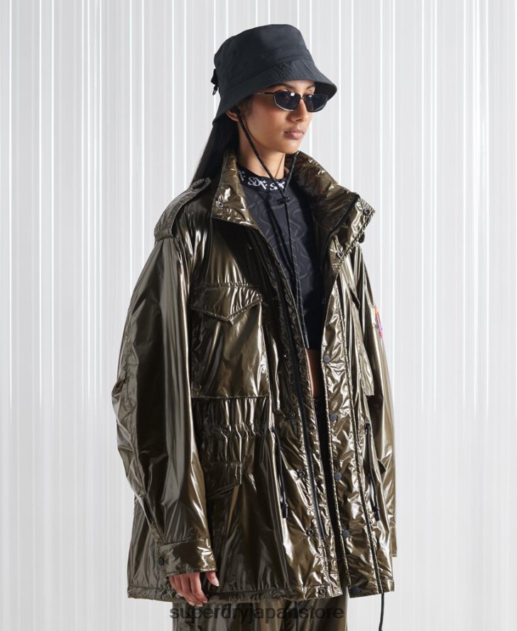限定版 SDX M65 ハイシャイン ジャケット 男性 Superdry 衣類 緑 2J62PZ4584
