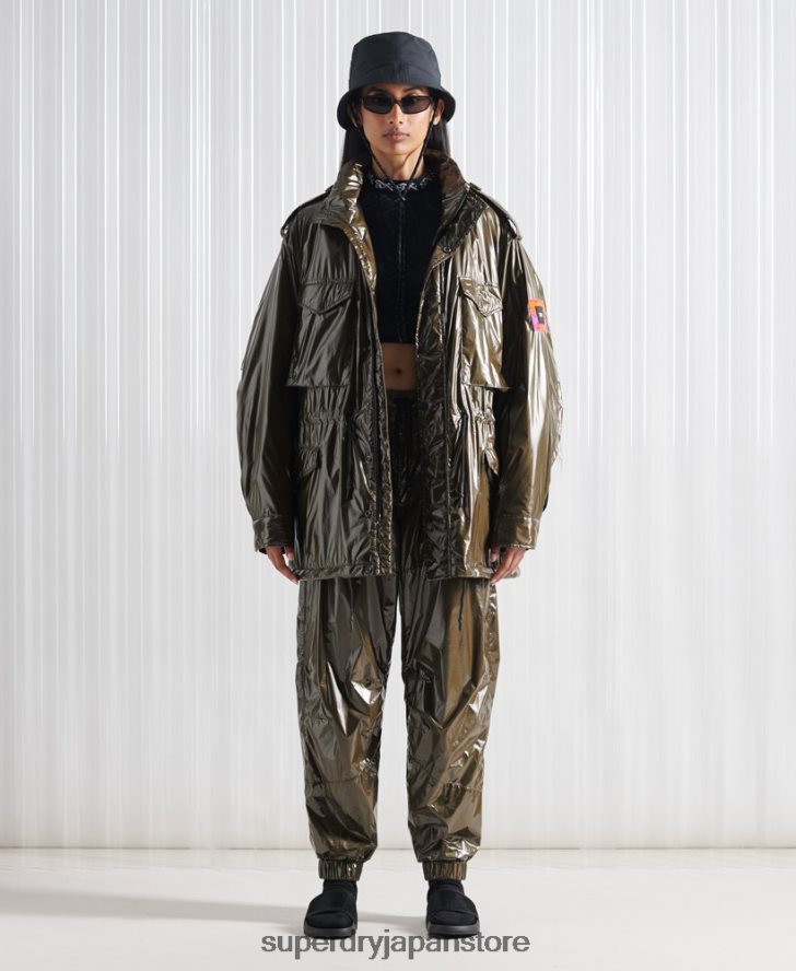 限定版 SDX M65 ハイシャイン ジャケット 男性 Superdry 衣類 緑 2J62PZ4584
