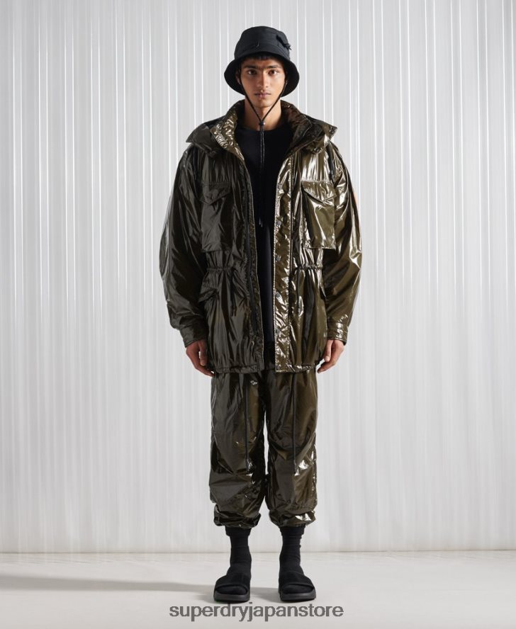 限定版 SDX M65 ハイシャイン ジャケット 男性 Superdry 衣類 緑 2J62PZ4584