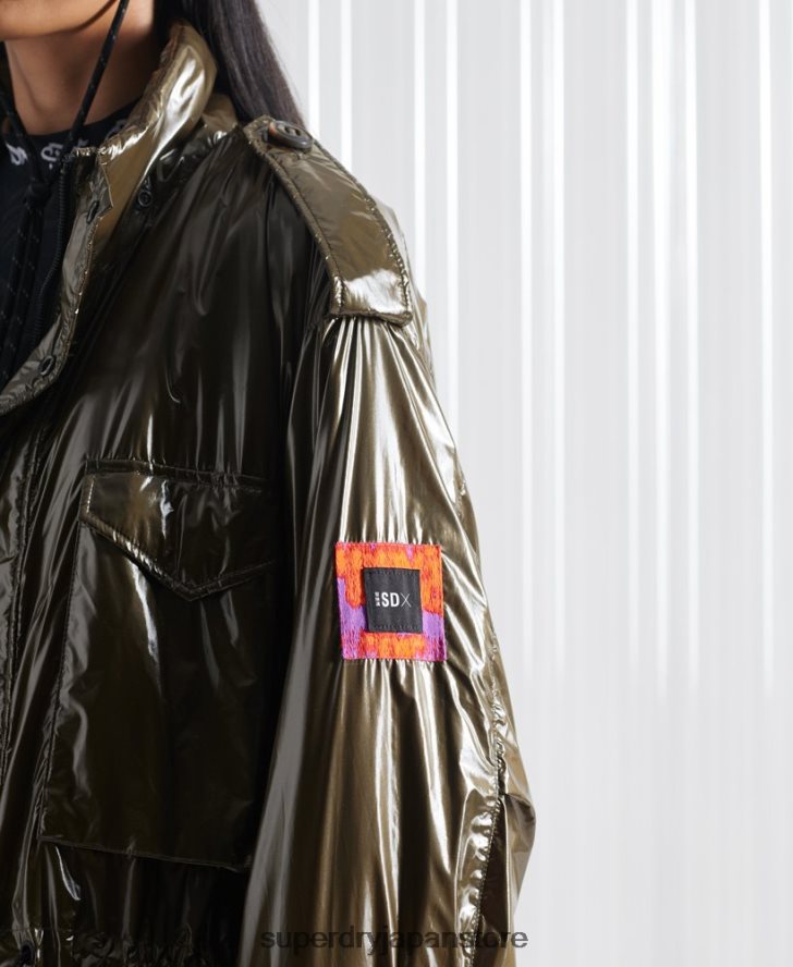 限定版 SDX M65 ハイシャイン ジャケット 男性 Superdry 衣類 緑 2J62PZ4584