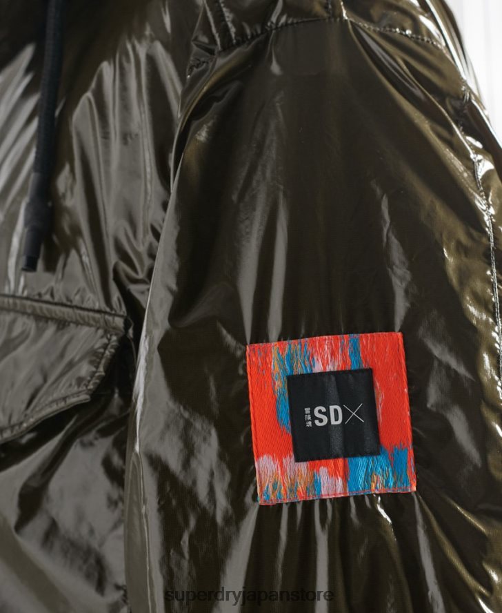 限定版 SDX M65 ハイシャイン ジャケット 男性 Superdry 衣類 緑 2J62PZ4584