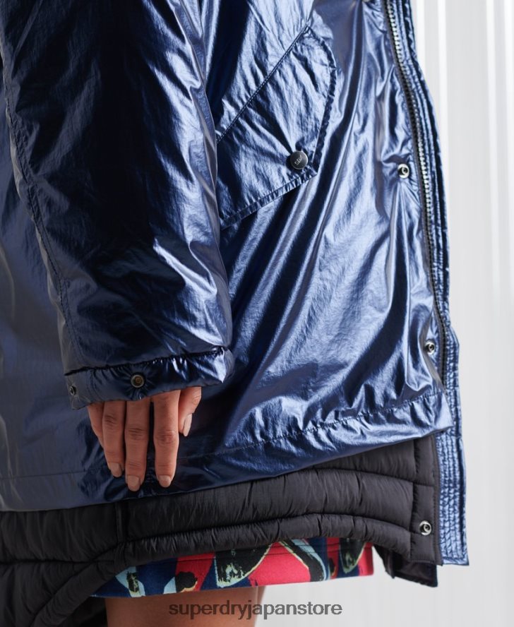 限定版 SDX ダブルパーカーコート 女性 Superdry 衣類 海軍 2J62PZ1192