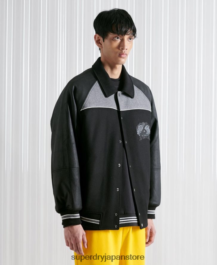 限定版 SDX スポーツ スタジャン 男性 Superdry 衣類 黒 2J62PZ4519