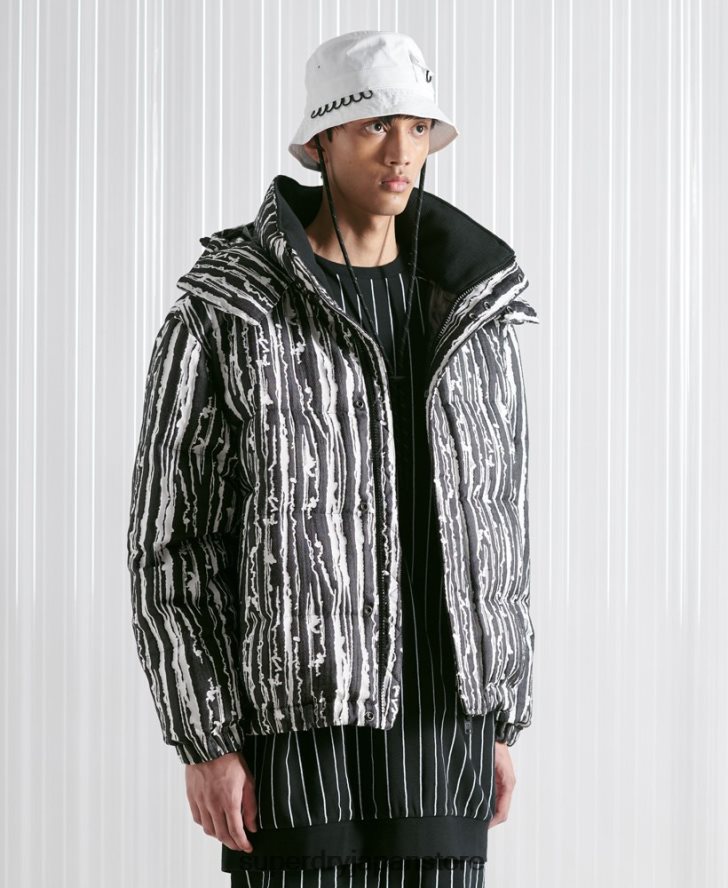 限定版SDXダウンジャガードジャケット 男性 Superdry 衣類 黒 2J62PZ4762