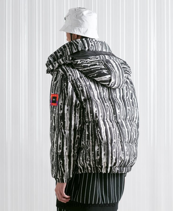 限定版SDXダウンジャガードジャケット 男性 Superdry 衣類 黒 2J62PZ4762