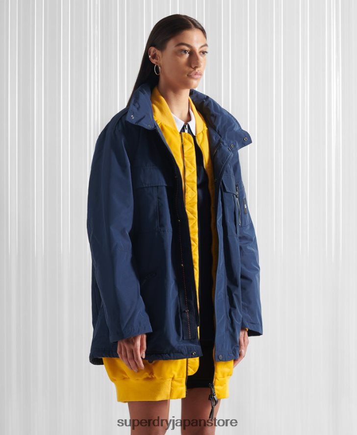限定版SDXニューヨークダブルジャケット 女性 Superdry 衣類 海軍 2J62PZ4763