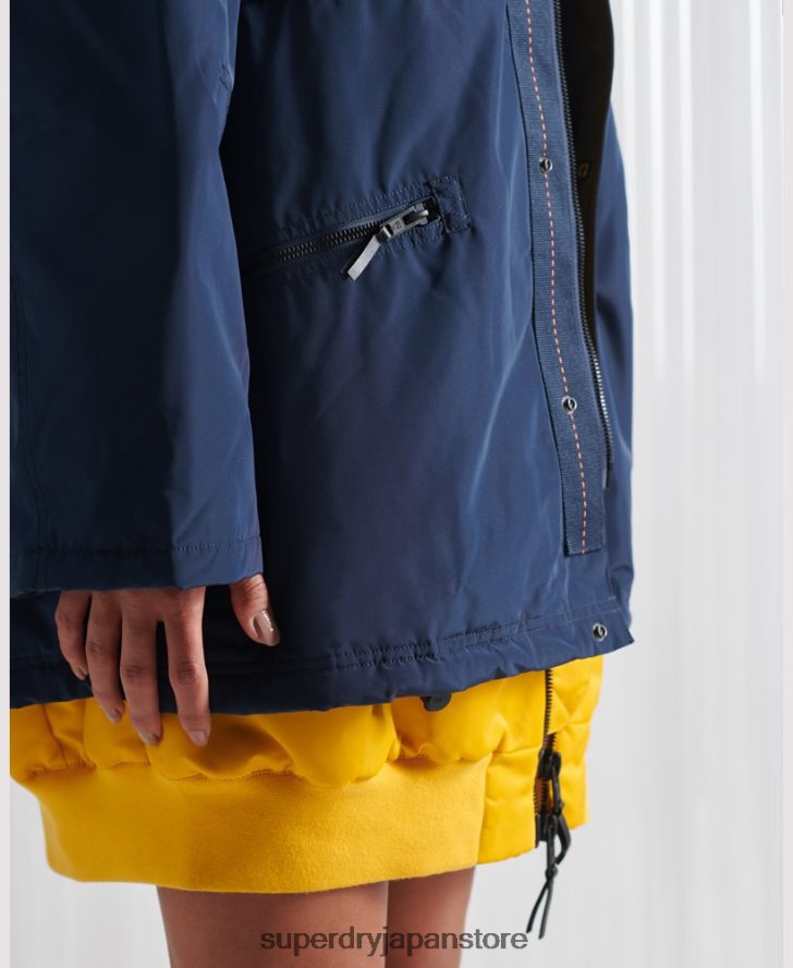 限定版SDXニューヨークダブルジャケット 女性 Superdry 衣類 海軍 2J62PZ4763