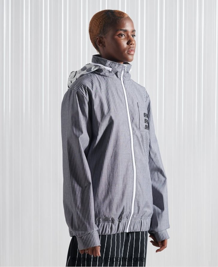 限定版 SDX シャンブレーストライプジャケット 男性 Superdry 衣類 青 2J62PZ4767