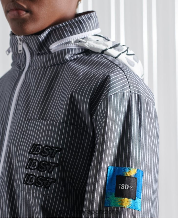限定版 SDX シャンブレーストライプジャケット 男性 Superdry 衣類 青 2J62PZ4767