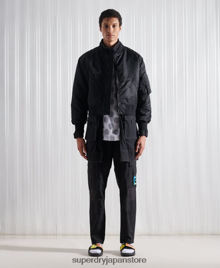 限定版 SDX ダブルボンバージャケット 男性 Superdry 衣類 黒 2J62PZ5555