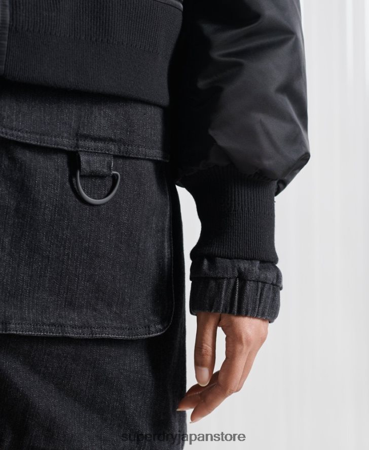 限定版 SDX ダブルボンバージャケット 男性 Superdry 衣類 黒 2J62PZ5555